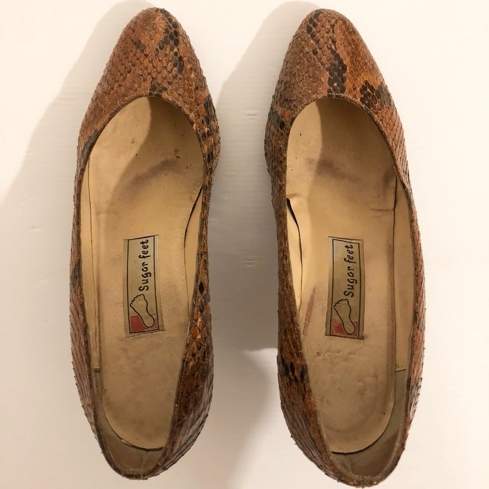VINTAGE Authentic Snakeskin Shoes - fit a size 9